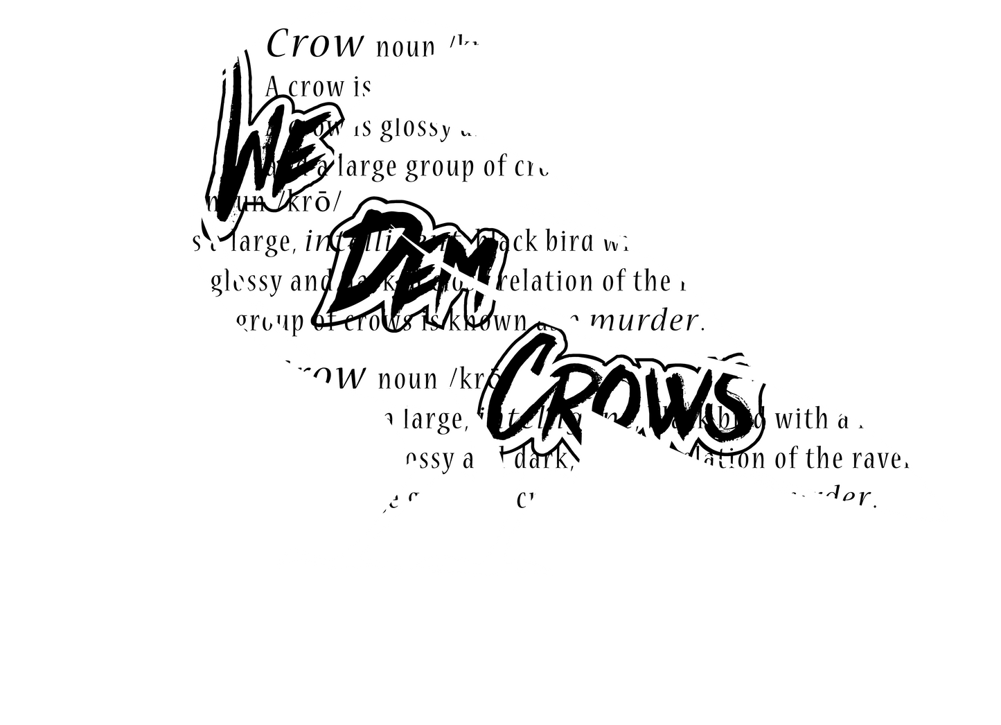 Crow Definition (black print)