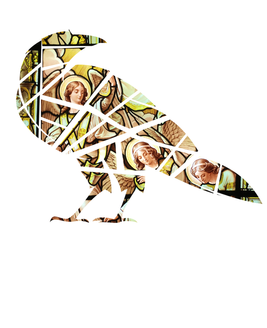 Stained Glass Crow